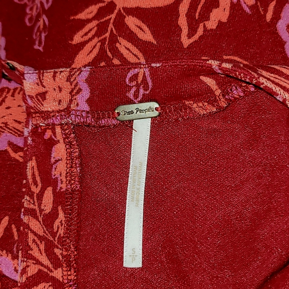 Free People Small Red Ruffle Tunic - Picture 2 of 5